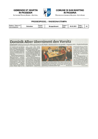 Dolomiten - Dominik Alber assume la carica di presidente